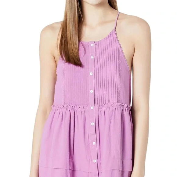 Free People | Dresses | Free People Pink Pleated Halter Sundress | Poshmark